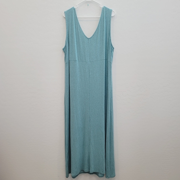 NWT Forgotten Grace Front Pleat Maxi Dress In Robin Egg Chambray Women's Size 3X - Picture 3 of 12